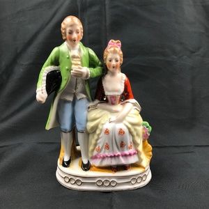 Vintage Maruyama 18th Century Courting Couple Porcelain Figurine